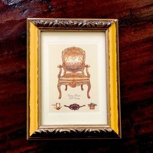 Sweet Vintage Framed Print Venetian Baroque Chair